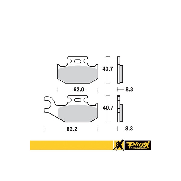 ProX Klocki Hamulcowe Przednie LT-A400 '08-11 + LT-A450 '07-10 (Right) (odpowiednik EBC FA414R)
