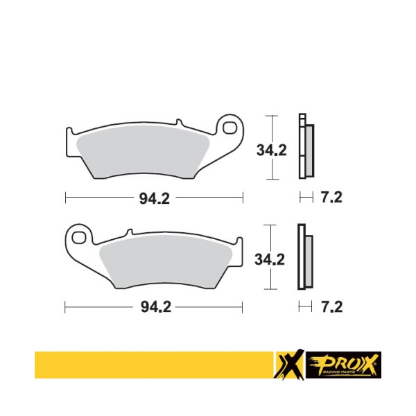 ProX Klocki Hamulcowe Przednie CRF250/450R '02-20 + KX250F/450F '04-20 (OEM: 5DH-W0045-00-00) (odpowiednik EBC FA185) - BOX 10 s