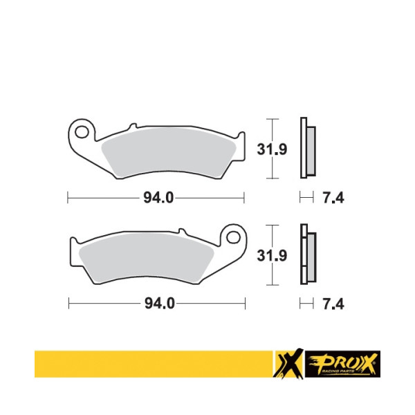 ProX Klocki Hamulcowe Przednie CR125/250/500 '87-94 (odpowiednik EBC FA125) - BOX 10 szt