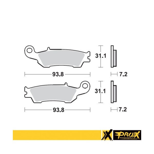 ProX Klocki Hamulcowe Przednie YZ125/250 '08-20 + YZ250F/450F '08-20 (odpowiednik EBC FA450) - BOX 10 szt