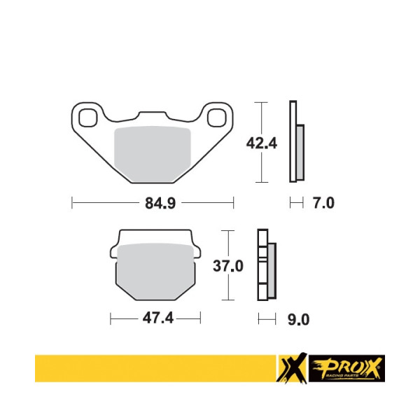 ProX Klocki Hamulcowe Przednie KX80 '88-96 + RM80 '86-95 (odpowiednik EBC FA83) - BOX 10 szt
