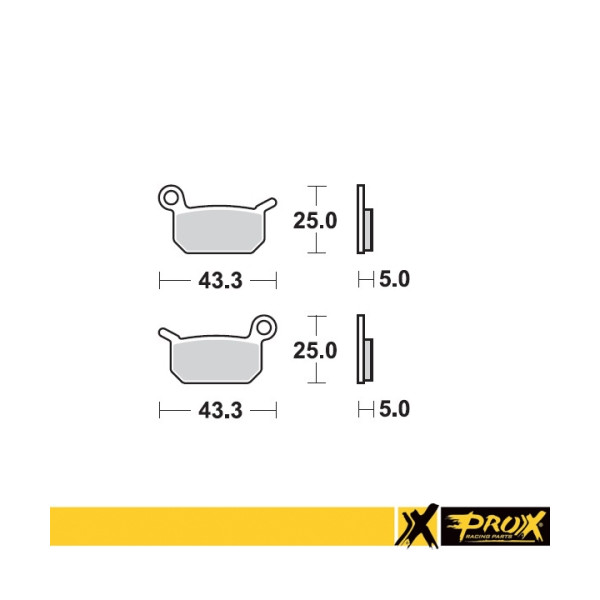 ProX Klocki Hamulcowe Przednie KTM50SX Pro Senior '02-20 (odpowiednik EBC FA325) - BOX 10 szt