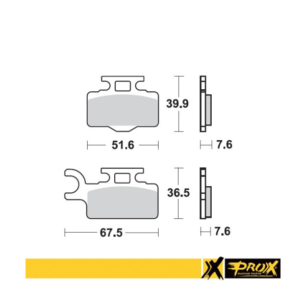 ProX Klocki Hamulcowe Przednie KX65 '00-20 + RM65 '03-05 (OEM: K4308-20096) (odpowiednik EBC FA302) - BOX 10 szt
