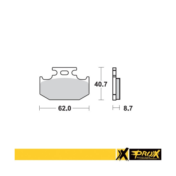 ProX Klocki Hamulcowe Tylne KX125/250/500 '89-94 + RM125/250 '89-95 (OEM: 5GR-W0046-00-00) (odpowiednik EBC FA152/2) - BOX 10 sz