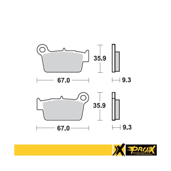 ProX Klocki Hamulcowe Tylne KX250F/450F '04-20 + RM-Z250/450 '04-20 (odpowiednik EBC FA367) - BOX 10 szt