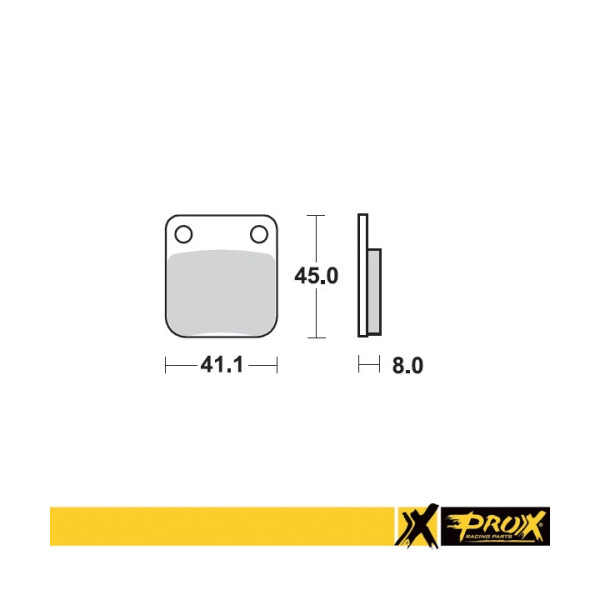 ProX Klocki Hamulcowe Tylne KX65 '00-20 + RM65 '03-05 (OEM: K4308-20043) (odpowiednik EBC FA054) - BOX 10 szt