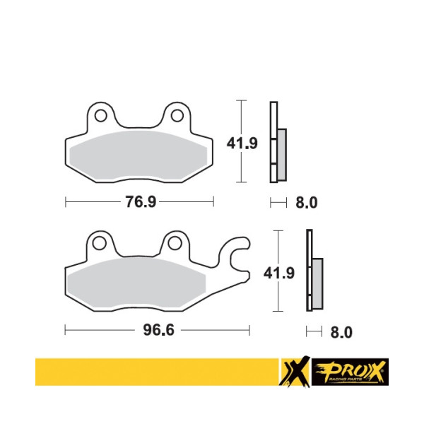 ProX Klocki Hamulcowe Przednie LT-R450 '06-11 (Right) + YFZ450 '04-09 (odpowiednik EBC FA165) - BOX 10 szt