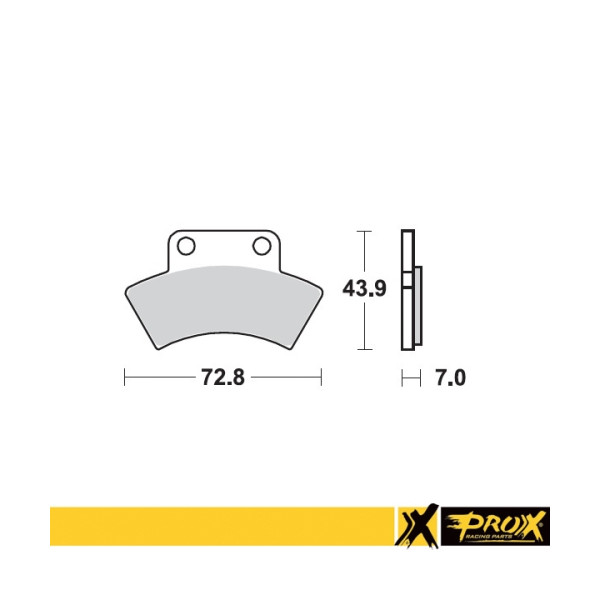 ProX Klocki Hamulcowe Tylne Polaris Scrambler/Sportsman 400 '94-97 (odpowiednik EBC FA232) - BOX 10 szt