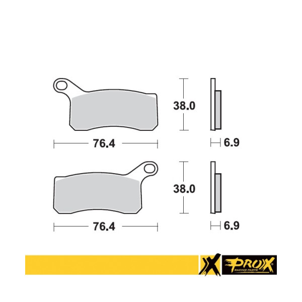 ProX Klocki Hamulcowe Przednie KTM450/505/525SX-XC ATV '08-12 (odpowiednik EBC FA462) - BOX 10 szt