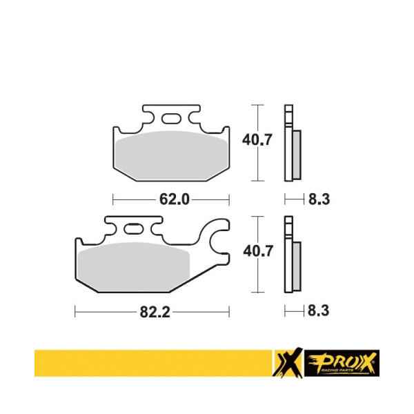 ProX Klocki Hamulcowe Przednie LT-A400 '08-11 + LT-A450 '07-10 (Left) (odpowiednik EBC FA413) - BOX 10 szt