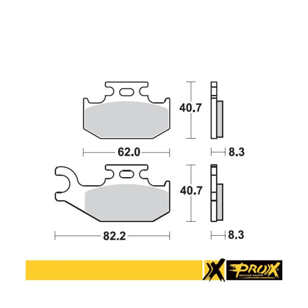 ProX Klocki Hamulcowe Przednie LT-A400 '08-11 + LT-A450 '07-10 (Right) (odpowiednik EBC FA414) - BOX 10 szt