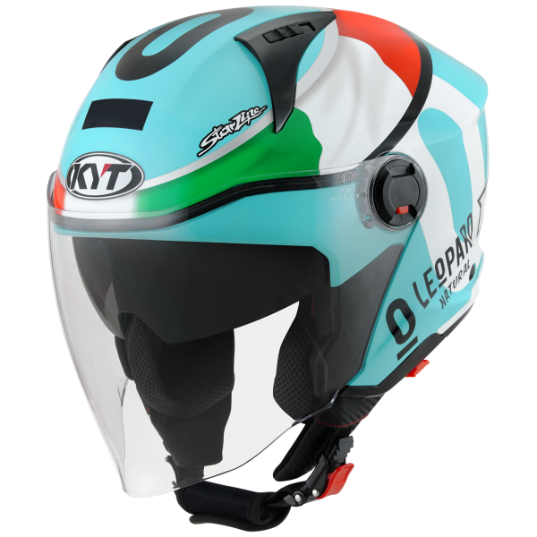 Kask motocyklowy KYT D-CITY LEOPARD REPLICA TRICOLORE E06
