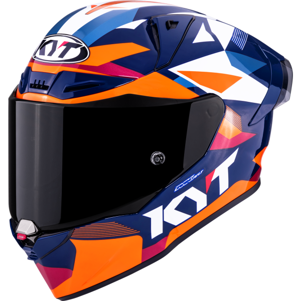 Kask motocyklowy KYT R1R DIAMOND NIEBIESKI/POMARAŃCZOWY E06