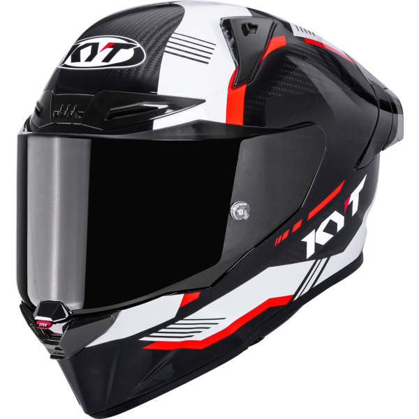 Kask motocyklowy KYT R1R CARBON ZONE CZERWONY E06