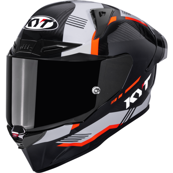 Kask motocyklowy KYT R1R CARBON ZONE POMARAŃCZOWY E06