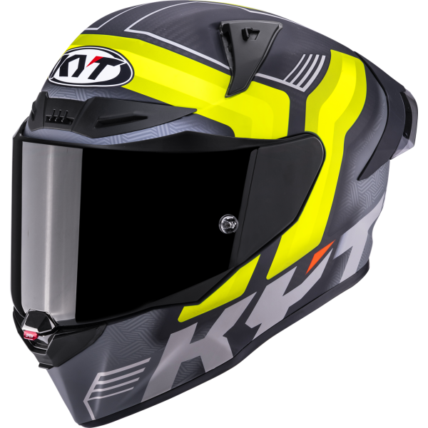Kask motocyklowy KYT R1R CARBON ACCELERATOR ŻÓŁTY E06