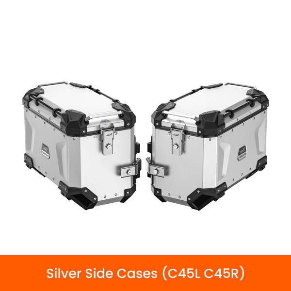 LOBOO CONQUEROR Kufry boczne srebrne 45+45L (0.5.07451.004.21)