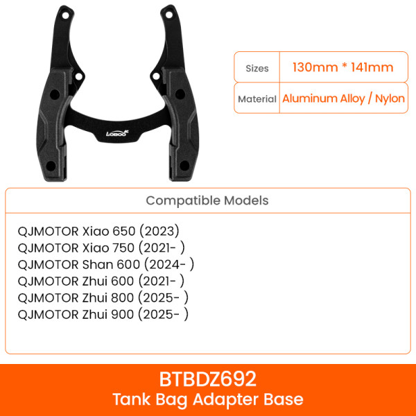 LOBOO Uchwyt Tank Bag Easy QJMOTOR Xiao 650 (2023), Xiao 750 (2021-), Shan 600 (2024-), Zhui 600 (2021-), Zhui 800 (2025-)