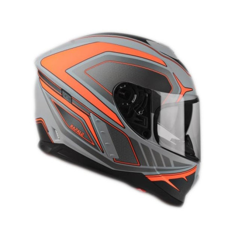 Kask Motocyklowy LAZER RAFALE Hexa (kol. Tytanowy Szary - Czerwony - Matowy)