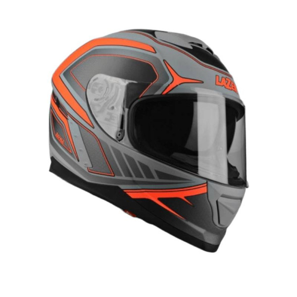 Kask Motocyklowy LAZER RAFALE Hexa (kol. Tytanowy Szary - Czerwony - Matowy)