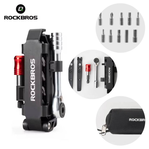 Narzędzie wielofunkcyjne, multitool, klucz grzechotka, klucze do roweru, łyżki Rockbros 430038001