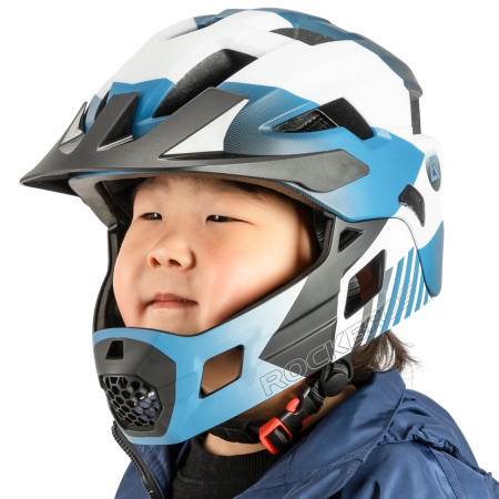 Kask dziecięcy z odpinaną osłoną podbródka FULL FACE off-road Rockbros TS-61