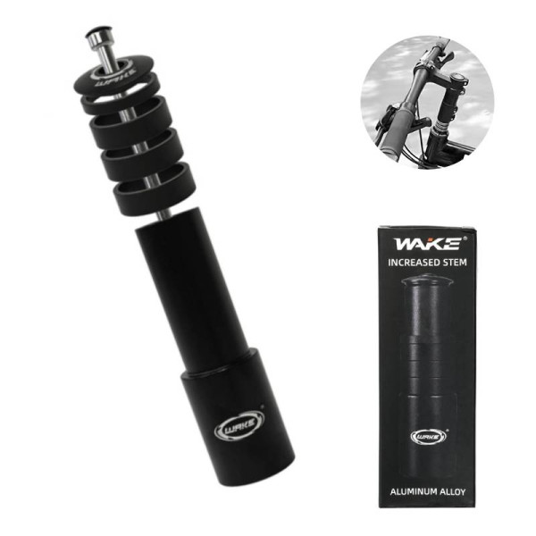 Adapter do podwyższenia kierownicy rowerowej, przedłużka rury sterowej czarny 150 mm WAKE