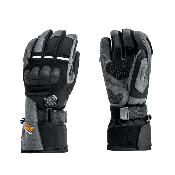 LOBOO Podgrzewane rękawice motocyklowe Szare rozm. 2XL