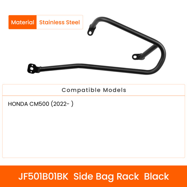 LOBOO Boczne uchwyty na miękkie torby do HONDA CM500 (2022-) czarne