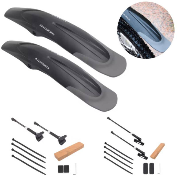 Zestaw błotników rowerowych, błotniki ZOYOSPORTS MTB – Komplet na przód i tył (26-29 cali)