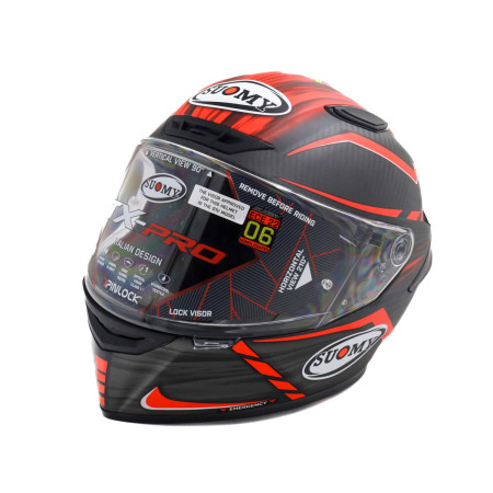 Kask motocyklowy SUOMY TX-PRO JOHNSON REPLICA Czerwony Matowy /E06 - L