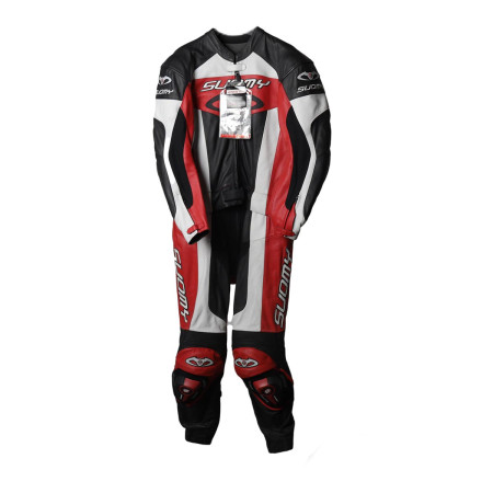 Kombinezon motocyklowy skórzany Lecco czerwony