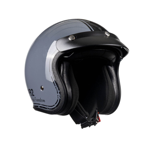 Kask motocyklowy otwarty retro ROXAR CLASSIC '92 szaro-czarny