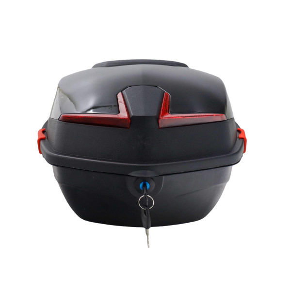 Top case kufer centralny na motocykl 48L pojemny bagażnik z oparciem i odblaskami