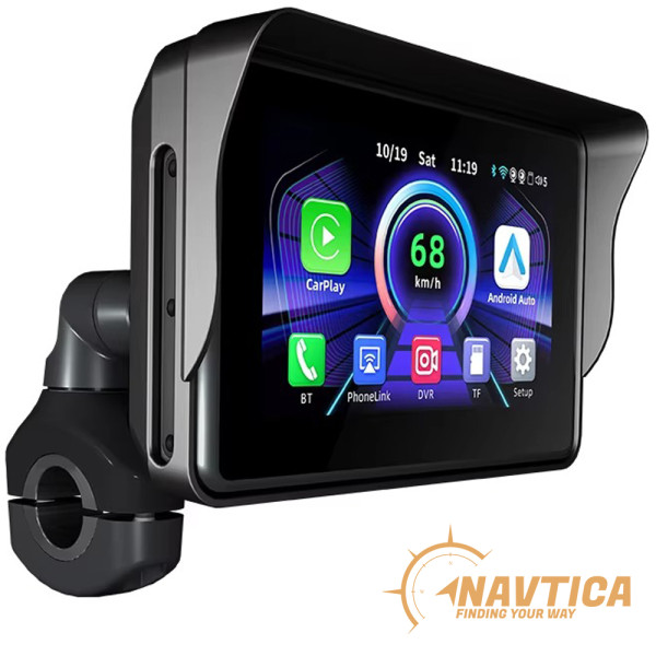 Ekran nawigacyjny NAVTICA Apex 5' do motocykla Android Auto / Apple CarPlay uniwersalny + do uchwytu BMW