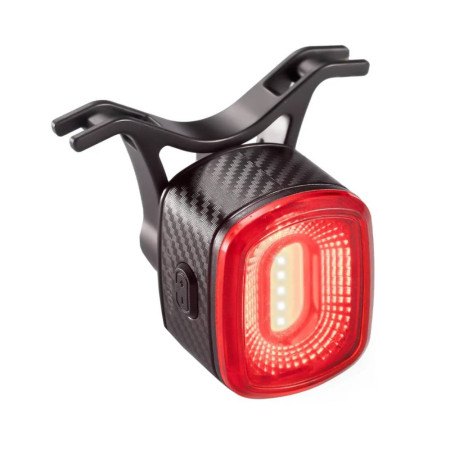 Lampka rowerowa tylna Rockbros Q4 LED USB IPX6 ze światłem STOP na sztycę lub siodło