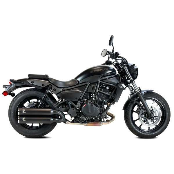 IXRACE Tłumik KAWASAKI ELIMINATOR 500 (EL450A) typ MKC MKC SERIES CUSTOM BLACK (Homologacja)