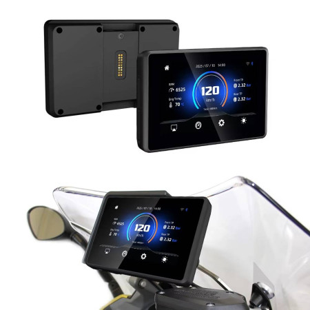 Ekran nawigacyjny Apex Plus 5' do motocykla Android Auto / Apple CarPlay do uchwytu BMW z WONDER WHEEL