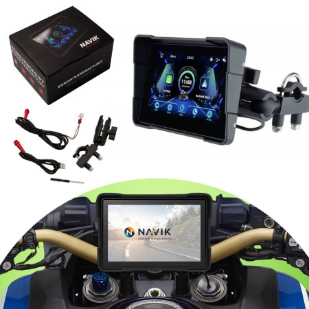 Ekran nawigacyjny NAVIK 5' do motocykla Android Auto / Apple CarPlay USB