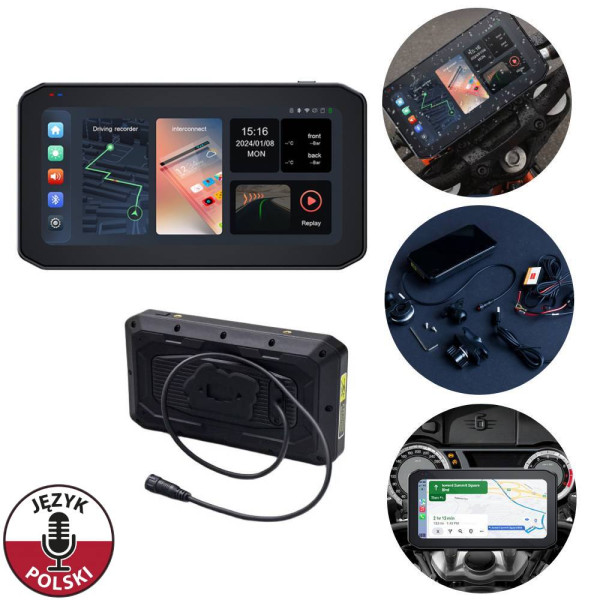 Ekran nawigacyjny do motocykla NAVTICA Nomad, 6,25 cali, CarPlay, Android Auto