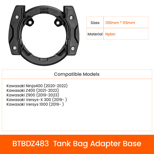 LOBOO Magnetyczny uchwyt, adapter do Tank Bag Easy, do Kawasaki Ninja400, Z400, Z900, Versys-X 300, Versys 1000