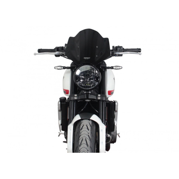Szyba motocyklowa MRA TRIUMPH TRIDENT660, T300E, 2021-, forma NSPM, czarna