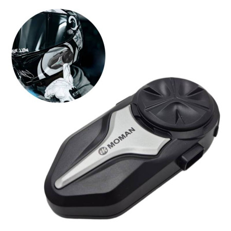 Interkom motocyklowy MOMAN CP-X komunikator, bateria 1000mAh, zasięg 2000m