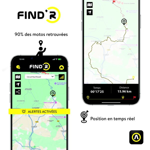 LOKALIZATOR GPS TRACKER MOTO SKUTER AUVRAY FIND'R APP 4G ALARM POWIADOMIENIA