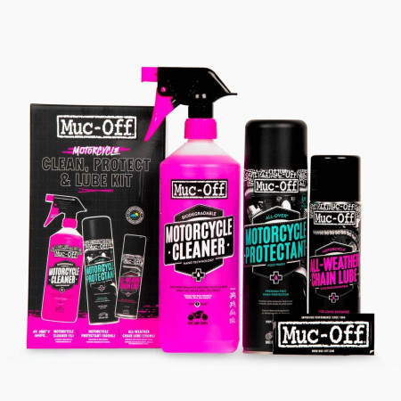 Zestaw do mycia i zabezpieczania motocykla + smar do łańcucha CLEAN, PROTECT & LUBE KIT 3w1 MUC-OFF