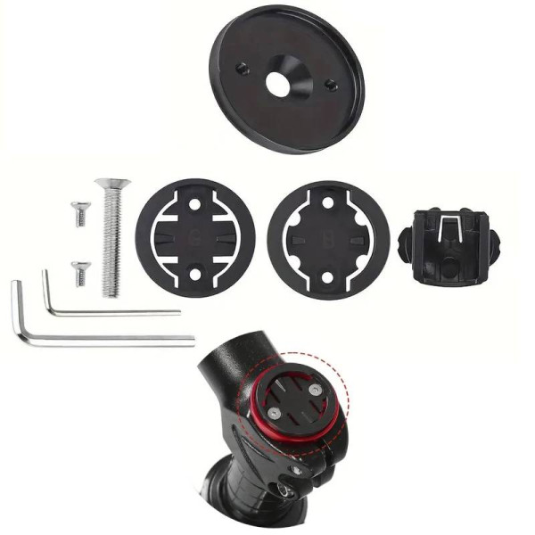 Adapter do montażu licznika rowerowego na mostek rowerowy- czarny