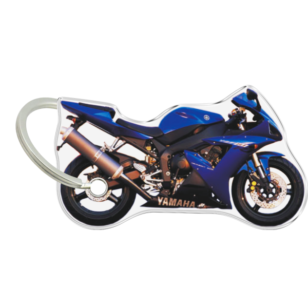 Dwustronny wypukły brelok na klucze Yamaha R1 blu ONEDESIGN