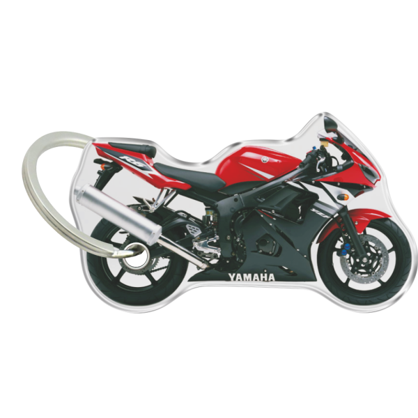 Dwustronny wypukły brelok na klucze Yamaha R6 rosso ONEDESIGN