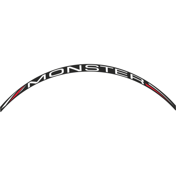 ONEDESIGN zestaw 8 naklejek na koła motocyklowe Ducati Monster białe