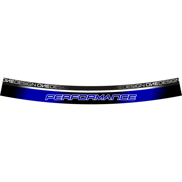 ONEDESIGN zestaw 8 naklejek z mikro bąbelkami Perfomance niebieskie fluo